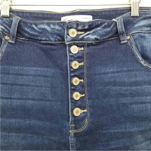 Kancan Maurices Highrise Buttonfly Cropped Jeans 22 Plus Size Denim Jean - Picture 5 of 9